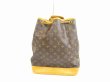 Photo2: LOUIS VUITTON Monogram Leather Brown Shoulder Bag Purse Noe #5358