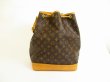 Photo2: LOUIS VUITTON Monogram Leather Brown Shoulder Bag Purse Noe #5360