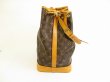 Photo4: LOUIS VUITTON Monogram Leather Brown Shoulder Bag Purse Noe #5360