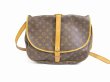 Photo2: LOUIS VUITTON Monogram Leather Brown Cross-body Bag Saumur 35 #5362