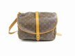 Photo2: LOUIS VUITTON Monogram Leather Brown Cross-body Bag Saumur 35 #5368