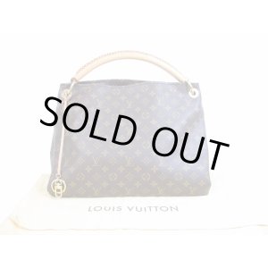 Photo: LOUIS VUITTON Monogram Leather Brown Shoulder Bag Hobo Artsy MM #5372