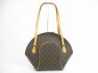 Photo1: LOUIS VUITTON Monogram Leather Brown Tote&Shoppers Bag Ellipse Shopping #5382