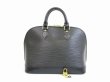 Photo1: LOUIS VUITTON Epi Leather Black Hand Bag Purse Alma #5387