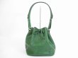 Photo1: LOUIS VUITTON Epi Leather Green Shoulder Bag Purse Petite Noe #5388