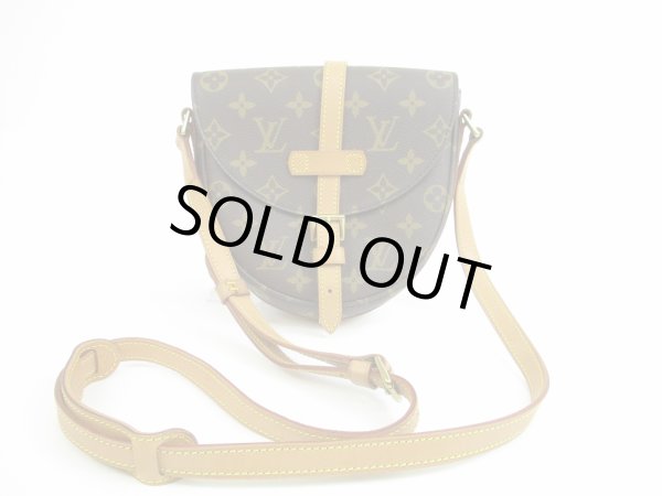 Photo1: LOUIS VUITTON Monogram Leather Brown Cross-body Chantilly PM #5389