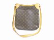 Photo1: LOUIS VUITTON Monogram Leather Brown Cross-body Bag Odeon MM #5393