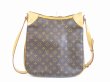 Photo2: LOUIS VUITTON Monogram Leather Brown Cross-body Bag Odeon MM #5393