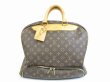 Photo1: LOUIS VUITTON Monogram Leather Brown Boston Bag Hand Bag Evasion #5394