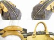 Photo7: LOUIS VUITTON Monogram Leather Brown Boston Bag Hand Bag Evasion #5394