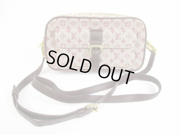 Photo1: LOUIS VUITTON Monogram Mini Canvas Red Cross-body Bag Juliet MM #5400