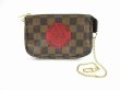 Photo1: LOUIS VUITTON Damier Leather T&B Mini Accessories Chain Pouch Purse #5438