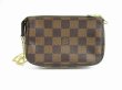 Photo2: LOUIS VUITTON Damier Leather T&B Mini Accessories Chain Pouch Purse #5438