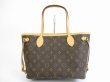 Photo1: LOUIS VUITTON Monogram Leather Brown Hand Bag Purse Neverfull PM #5439