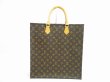 Photo1: LOUIS VUITTON Monogram Leather Brown Hand Bag Tote Bag Sac Plat #5454