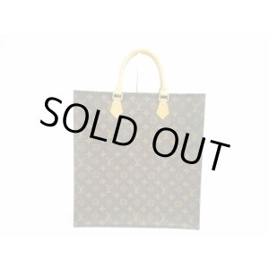 Photo: LOUIS VUITTON Monogram Leather Brown Hand Bag Tote Bag Sac Plat #5454