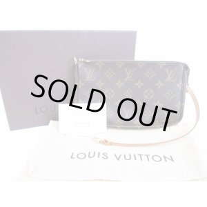 Photo: LOUIS VUITTON Monogram Leather Brown Accessories Pouch Pochette #5458