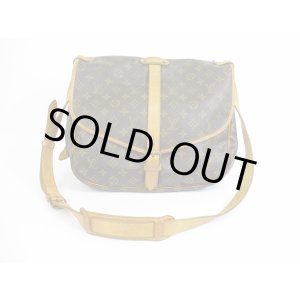 Photo: LOUIS VUITTON Monogram Leather Brown Cross-body Bag Saumur 35 #5460