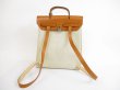 Photo2: HERMES Herbag PM Brown Canvas&Leather 2 in 1 Backpack Bag Purse #5463