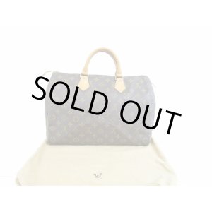 Photo: LOUIS VUITTON Monogram Leather Brown Hand Bag Purse Speedy35 #5467