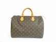 Photo2: LOUIS VUITTON Monogram Leather Brown Hand Bag Purse Speedy35 #5467