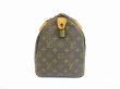 Photo3: LOUIS VUITTON Monogram Leather Brown Hand Bag Purse Speedy35 #5467