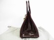 Photo4: HERMES Shiny Porosus Crocodile Bordeaux Silver Hardware □L Birkin 35 #5470