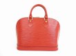 Photo2: LOUIS VUITTON Epi Leather Red Hand Bag Purse Alma #5471