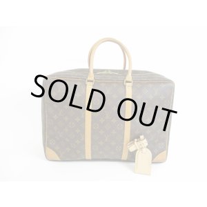 Photo: LOUIS VUITTON Monogram Leather Brown Hand Bag Travel Bag Sirius 45 #5493