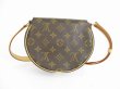 Photo2: LOUIS VUITTON Monogram Leather Brown Cross-body Bag Tambourine #5494