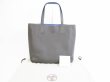 Photo1: HERMES Taurillon Clemence Leather Gray&Blue Tote Bag Double Sens 36 #5497