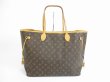 Photo1: LOUIS VUITTON Monogram Leather Brown Tote&Shoppers Bag Neverfull GM #5498