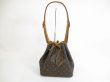 Photo1: LOUIS VUITTON Monogram Leather Brown Shoulder Bag Purse Petite Noe #5499