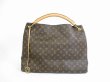 Photo1: LOUIS VUITTON Monogram Leather Brown Shoulder Bag Hobo Artsy GM #5504