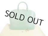 Photo: LOUIS VUITTON Epi Leather Green Hand Bag Purse Alma #5515