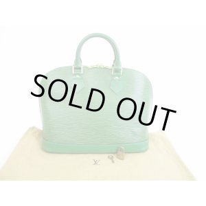 Photo: LOUIS VUITTON Epi Leather Green Hand Bag Purse Alma #5515