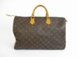 Photo1: LOUIS VUITTON Monogram Leather Brown Hand Bag Purse Speedy40 #5519