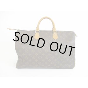 Photo: LOUIS VUITTON Monogram Leather Brown Hand Bag Purse Speedy40 #5519