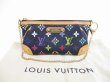 Photo1: LOUIS VUITTON Multicolor Leather Black Pouch Pochette Mira MM #5520