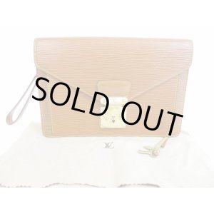 Photo: LOUIS VUITTON Epi Leather Brown Clutch Bag Purse Sellier Dragonne #5521