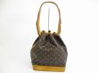 Photo2: LOUIS VUITTON Monogram Leather Brown Shoulder Bag Purse Noe #5523