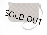 Photo: LOUIS VUITTON Damier Leather Brown Accessories Pouch Pochette #5525