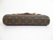 Photo5: LOUIS VUITTON Monogram Leather Brown Hand Bag Purse Sonatine #5543