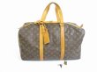 Photo1: LOUIS VUITTON Monogram Leather Brown Duffle&Gym Bag Sac Souple 45 #5553