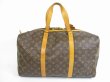 Photo2: LOUIS VUITTON Monogram Leather Brown Duffle&Gym Bag Sac Souple 45 #5553