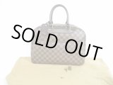 Photo: LOUIS VUITTON Special Order Damier Leather Brown Hand Bag Deauville #5568