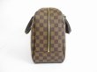 Photo3: LOUIS VUITTON Special Order Damier Leather Brown Hand Bag Deauville #5568