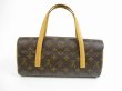 Photo2: LOUIS VUITTON Monogram Leather Brown Hand Bag Purse Sonatine #5570