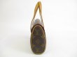 Photo4: LOUIS VUITTON Monogram Leather Brown Hand Bag Purse Sonatine #5570