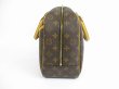 Photo4: LOUIS VUITTON Monogram Leather Brown Hand Bag Boring Vanity Deauville #5571